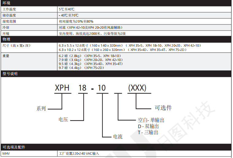 阿美特克Sorensen XPH 系列
